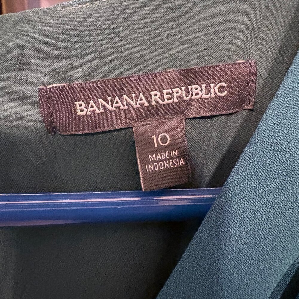 Banana Republic CLOSET CLEANOUT Jumpsuit-Teal Color-Size 10 - Picture 3 of 5